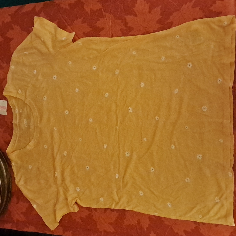 PINK Sunflowers Tee Sz L
